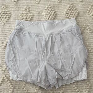 Lululemon White Athletic Shorts